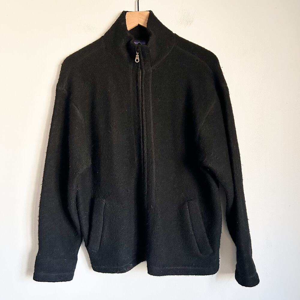 Patagonia Wool Zip Up Jacket Black Size L